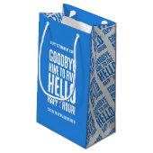 さよならおもしろい9へ5ハローハッピーアワー退職 スモールペーパーバッグ (裏面アングル)