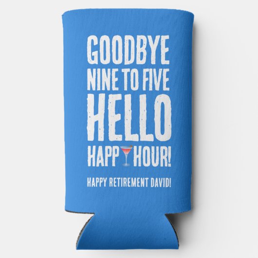 さよならおもしろい9へ5ハローハッピーアワー退職 スリム缶クーラー (裏面)