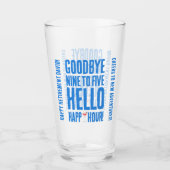 さよならおもしろい9へ5ハローハッピーアワー退職 タンブラーグラス (正面)