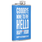 さよならおもしろい9へ5ハローハッピーアワー退職 フラスク (右)