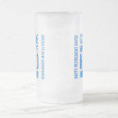 さよならおもしろい9へ5ハローハッピーアワー退職 フロストグラスビールジョッキ (中央)