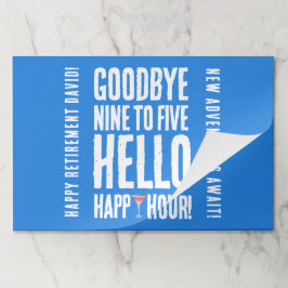 さよならおもしろい9へ5ハローハッピーアワー退職 ペーパーパッド
