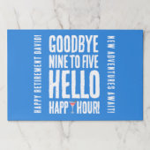 さよならおもしろい9へ5ハローハッピーアワー退職 ペーパーパッド (正面)