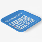 さよならおもしろい9へ5ハローハッピーアワー退職 ペーパープレート (傾斜あり)