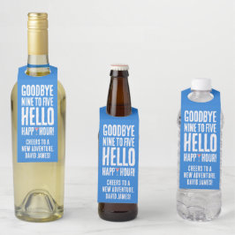 さよならおもしろい9へ5ハローハッピーアワー退職 ボトルネックタグ