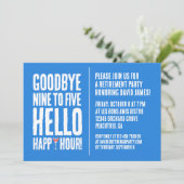 さよならおもしろい9へ5ハローハッピーアワー退職 招待状 (スタンド正面)