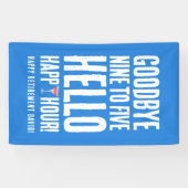 さよならおもしろい9へ5ハローハッピーアワー退職 横断幕 (横)