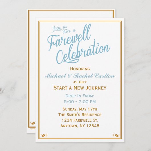 さよならお祝い行遠くにき招待状 招待状 (正面/裏面)