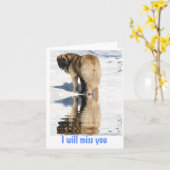 さよならを言っているLeonberger カード (黄色い花)