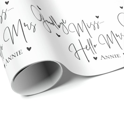 さよならエレガント恋しく思Hello Mrsブライダルシャワー ラッピングペーパー (ロールコーナー)