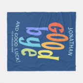 さよならカラフルと幸運のお別れ フリースブランケット (正面(横))