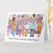 さよならカードを振る悲しい人の風情 カード (黄色い花)