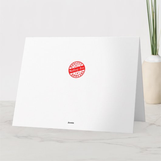 さよならカードを振る漫画の人々の列 カード (裏面)