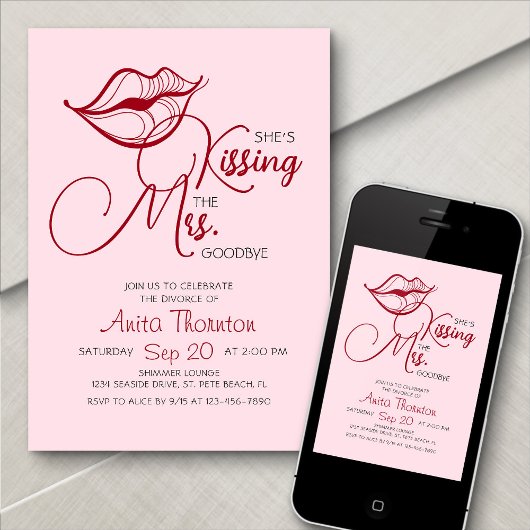 さよならキスをする離婚パーティー 招待状