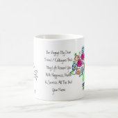 さよならギフトパーソナライズされた花女性 コーヒーマグカップ (中央)