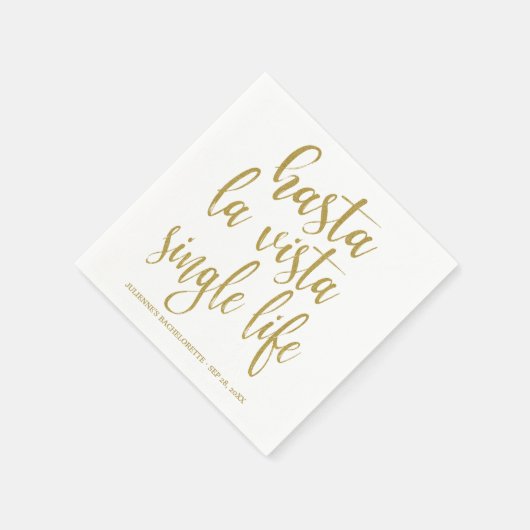 さよならシングルライフ独身最後のパーティー スタンダードカクテルナプキン (角)