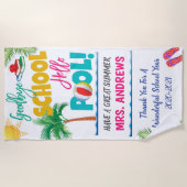 さよならスクールハロープール先生ビーチタオル ビーチタオル (正面)