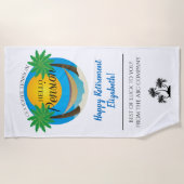 さよならテンションハローペンションリタイアメント  ビーチタオル (正面)