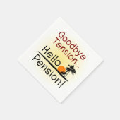 さよならテンション、ハローペンションおもしろいリタイア スタンダードカクテルナプキン (角)