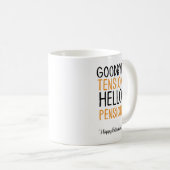 さよならテンションhelloペンションおもしろいギフトマグ コーヒーマグカップ (正面右)