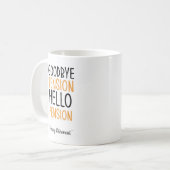 さよならテンションhelloペンションおもしろいギフトマグ コーヒーマグカップ (正面左)
