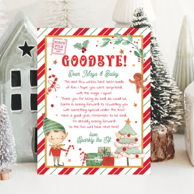 さよならパーソナライズされた小妖精や小人手紙クリスマス (Goodbye elf letter is a perfect way to add magic to Christmas. Saying goodbye to your Christmas elf.)