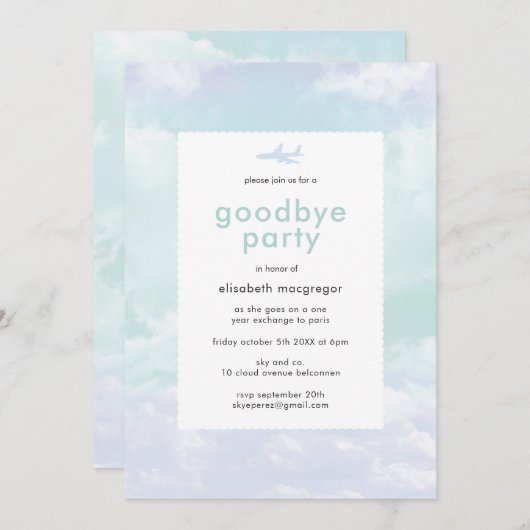 さよならパーティの招待状 招待状 (正面/裏面)