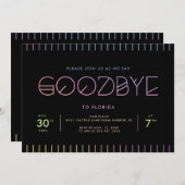 さよならパーティーへの招待状 招待状 (正面/裏面)