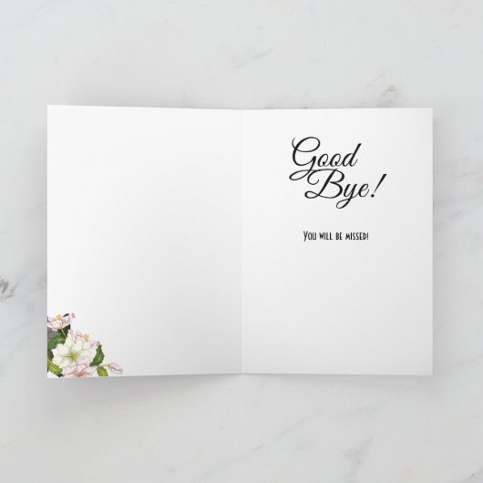 さよならフローラフラワーフェアウェル カード (内部)