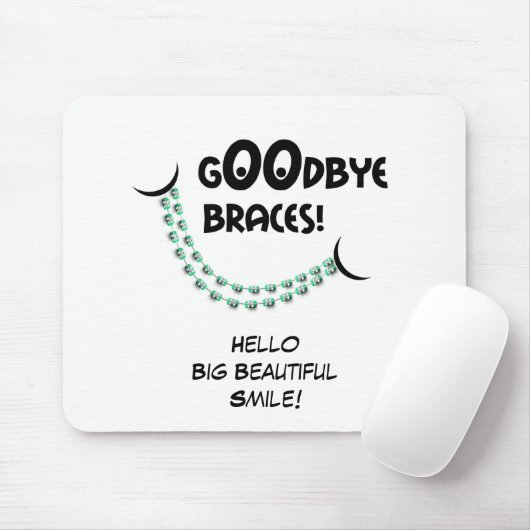 さよならブレースグリーン歯科矯正医患者ギフトカス マウスパッド (マウス)