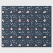 さよならモダン恋しく思Hello Mrs.Blueブライダルシャワー ラッピングペーパー (フラット)