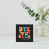 さよなら仲間教師、学校最後の日おめでとう!夏が始まる スクエア名刺 (スタンド正面)