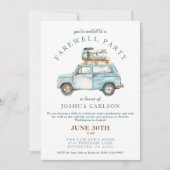 さよなら卒園 ウォーターカラー お別れパーティー 招待状 (正面)