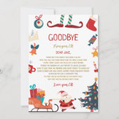 さよなら小妖精や小人クリスマスレター 招待状 (正面)