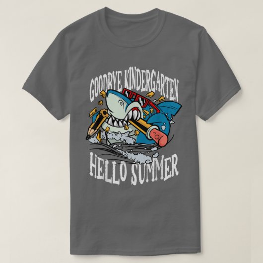 さよなら幼稚園ハローサマーシャークforシャーク tシャツ (デザイン正面)