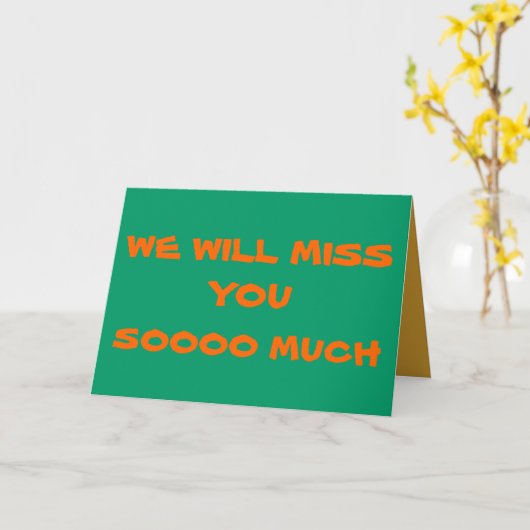 さよなら恋しく思に申し上げよう カード (黄色い花)