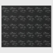 さよなら恋しく思ハローミセス白黒ブライダルシャワー ラッピングペーパー (フラット)