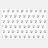 さよなら恋しく思Hello Mrs.ブライダルシャワーホワイト ラッピングペーパーシート (正面2)