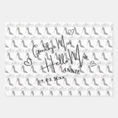 さよなら恋しく思Hello Mrs.ブライダルシャワーホワイト ラッピングペーパーシート (正面)