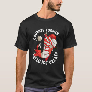 さよなら扁桃ハローアイスクリーム宇宙飛行士アイスクリア Tシャツ