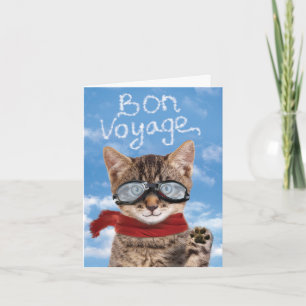 さよなら猫おもしろい- Pet Animal Bon Voyage Greeting カード
