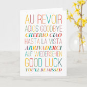 さよなら送別折グリーティングカード カード (黄色い花)