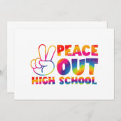 さよなら高校 タイダイ 最後の学校の日 招待状 (正面/裏面)