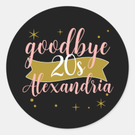 さよなら20代 オーダーメイド 30歳誕生日デザイン ラウンドシール