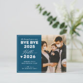 さよなら2024年、こんにちは2025年！ハッピーニューイヤーの写真 シーズンポストカード (スタンド正面)