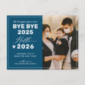 さよなら2024年、こんにちは2025年！ハッピーニューイヤーの写真 シーズンポストカード (正面)
