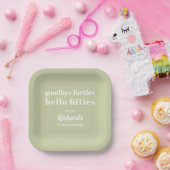 さよなら40代ハロー50代50歳の誕生日パーティー ペーパープレート (パーティー)