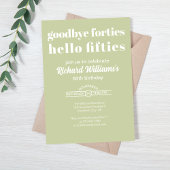 さよなら40代ハロー50代50歳の誕生日パーティー 招待状