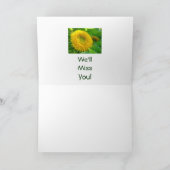 さよなら！カードさよなら恋しく思よ!ひまわり カード (内部)