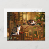 さらさの子猫のクリスマス シーズンポストカード (正面/裏面)